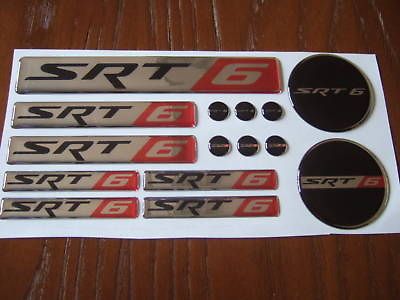 srt6 emblem set dodge charger ram challenge mopar srt 6