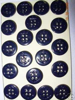 25/ Navy RALPH LAUREN ANCHOR PEACOAT coat BUTTON Wholesale LOT 