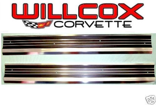 68 69 70 71 72 73 74 75 76 CORVETTE SILL PLATE SET NEW (Fits Corvette 