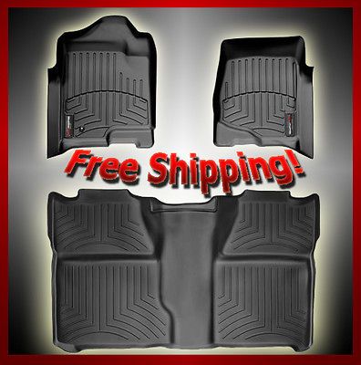 WeatherTech Black Front Rear Floor Liners 08 12 Dodge Grand Caravan w 