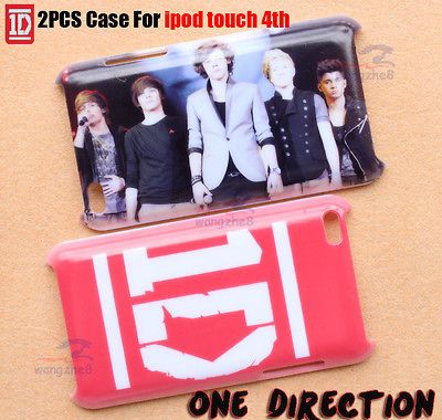 2PCS One Direction 1D Group image Case Cover for iPod Touch 4th free 