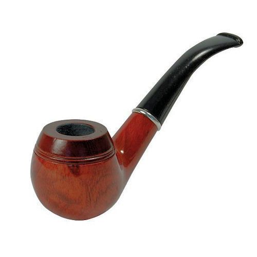 Gents Wooden Pipe Prop Fancy Dress Sherlock Farmer Grandfather Ships 