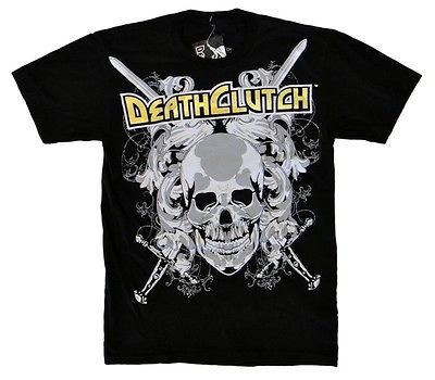 DEATHCLUTCH T SHIRT GRAY SKULL LOGO TEE MMA BROCK LESNAR MENS SIZE 