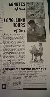 1937 american seating co antique school desk ad time left