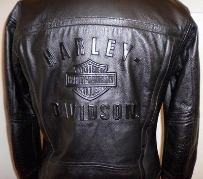 harley davidson leather jacket embossed shifter medium 98136 03vw 