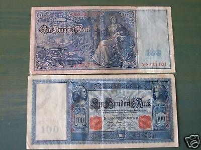 reichsbanknote 100 mark 1910 and 1908  18