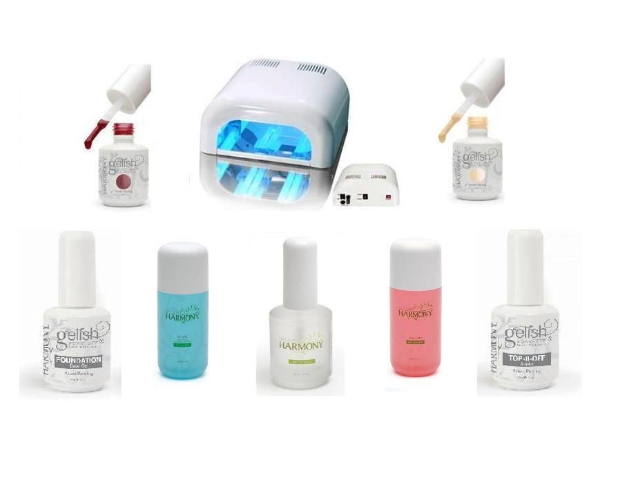 harmony gelish full starter 11 pc kit set 36w uv