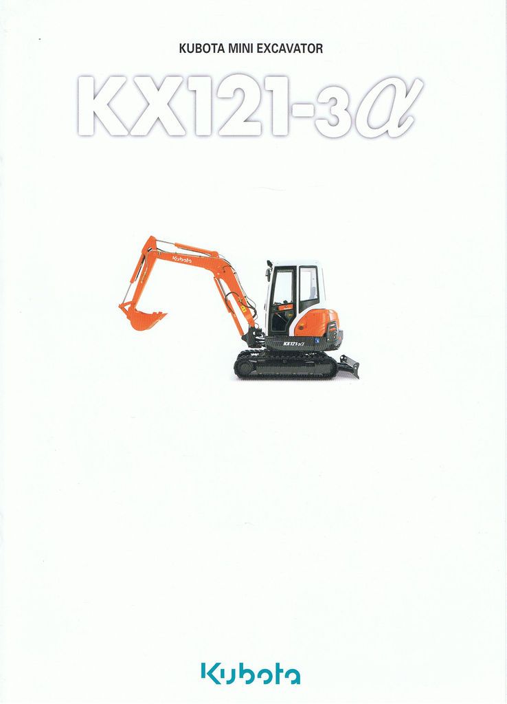 kubota kx121 3 mini excavator construction brochure 2007 from united