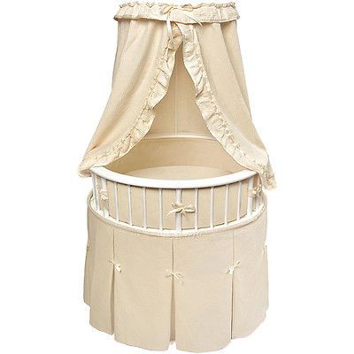 newly listed elite oval baby bassinet with ecru bedding time