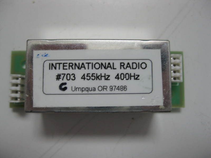 inrad 703 c 400hz cw filter 455khz center excellent time