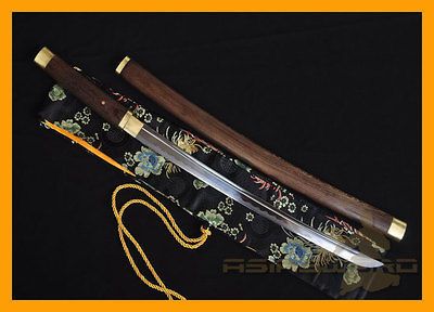   Hand Forged T10 Steel Japanese Sharpened Warrior Wakizashi Sword #182