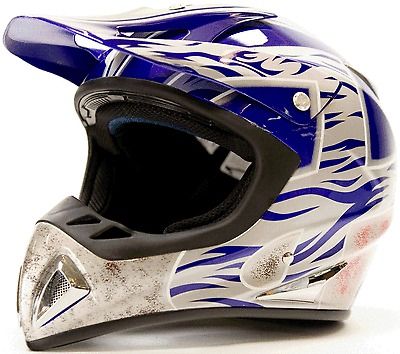 ADULT MOTOCROSS DIRT BIKE MX HELMET OFF ROAD Royal Blue #228