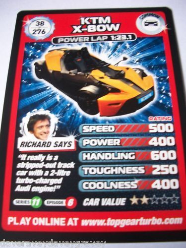 top gear turbo challenge card ktm x bow 38 276