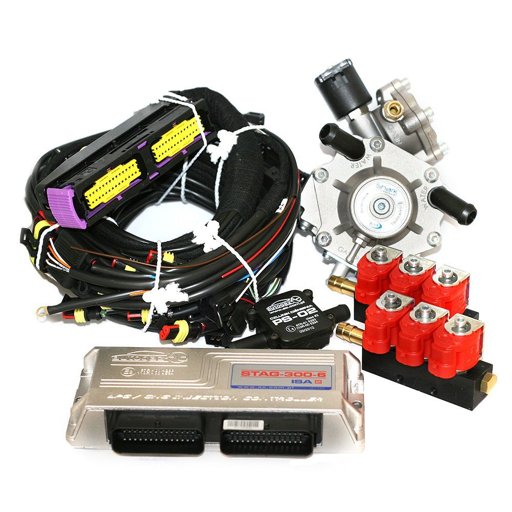 STAG 300 6 AUTOGAS SEQUENTIAL INJECTION LPG 6 CYLINDER KIT W/ VALTEK 