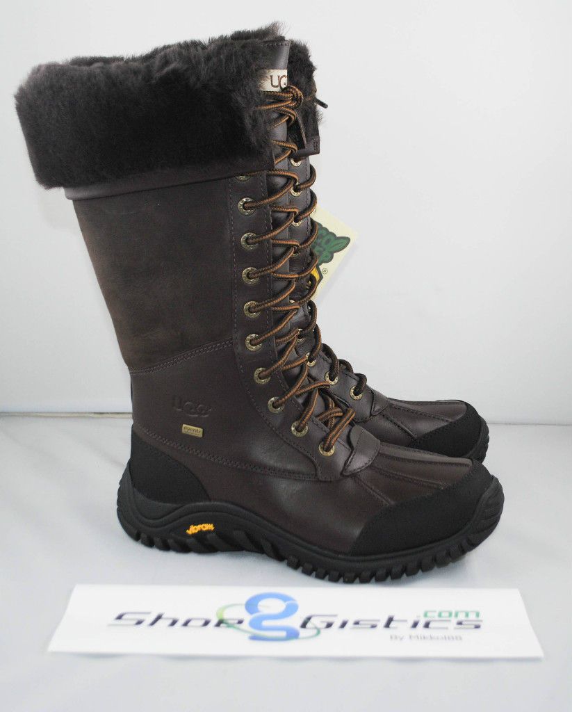 UGG Adirondack Tall Boot Obsidian OBS Weatherproof Sz 6 8 NEW