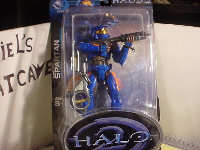 HALO 2 2005 ER#3 BLUE SPARTAN ORANGE TEAM STRIPES WITH SHOT GUN AND 