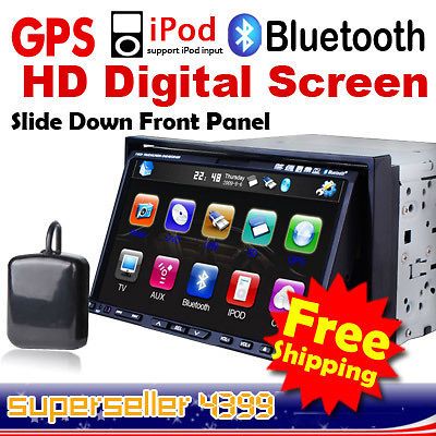 pip double din car dvd player gps navigation usa stock