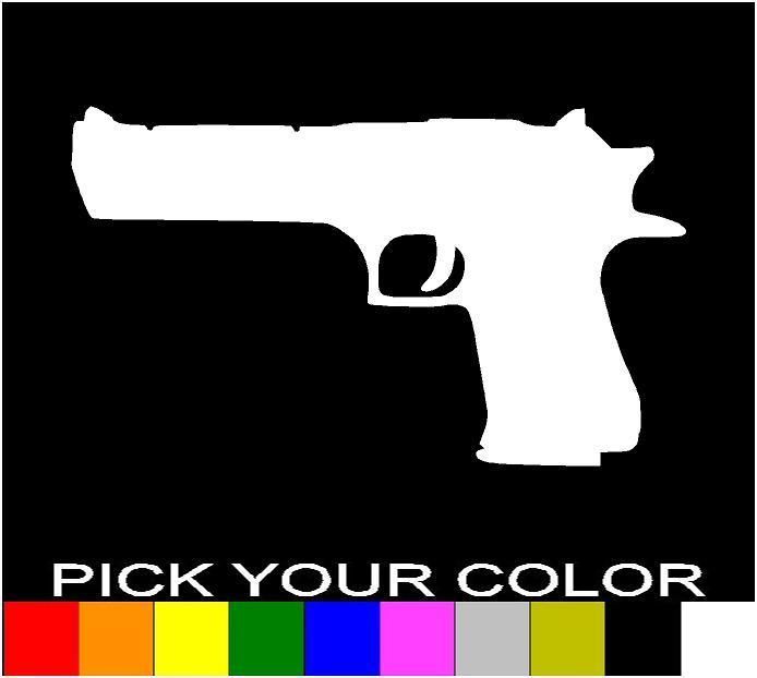 DESERT EAGLE GUN DECAL STICKER VINYL CAR LAPTOP CELL WINDOW .50 CAL