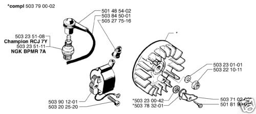 ignition module coil husqvarna 506027207 262 257 55 51 time