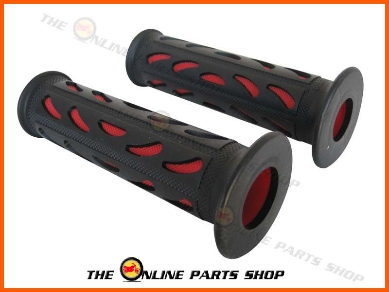   Black & Red Rubber Handlebar Hand Grips Moto Morini 400 S 350 K 2