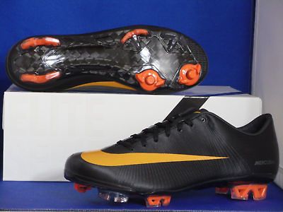 Nike Mercurial Vapor Superfly II 2 FG SZ US 7 BLACK ORANGE ( 396127 