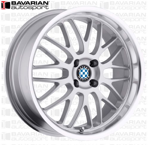 BEYERN Silver Mesh Wheel Set  17 x 7  Set of 4 for BMW E30 325e 325i 