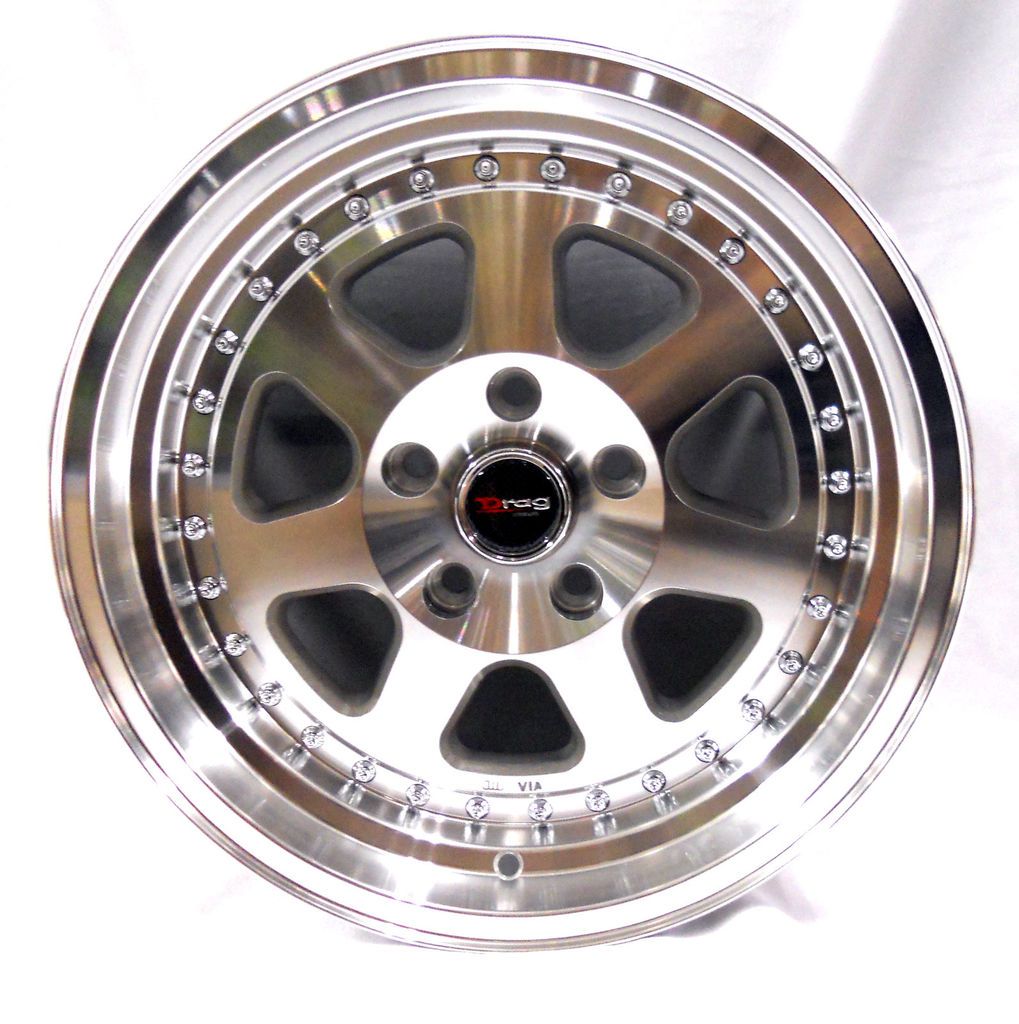 Drag dr27 16x8.25 low offset +15 5x114.3 POLISH MACHINED 4PCS