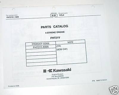 kawasaki engine parts manual fh721v as05 ztr bob cat time