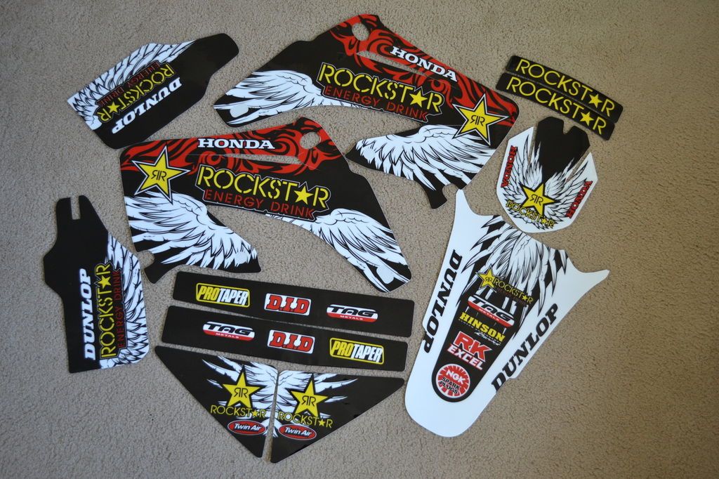 TEAM ROCKSTAR HONDA GRAPHICS CR125 CR250 CR125R CR250R 2002 03 04 