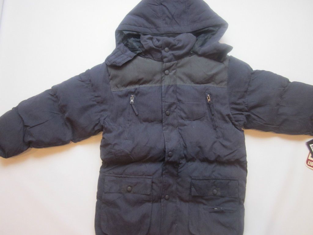 NWT Boy’s Puffer Bubble 2 tone Black, Navy or Khaki Winter Coat 