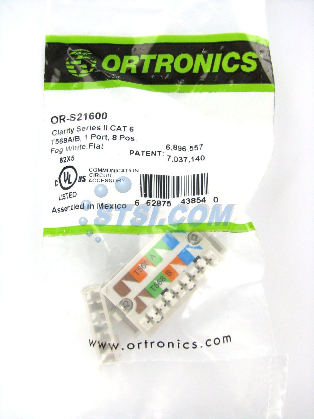 ortronics or s21600 1 port cat6 jack module shipping info multiple 