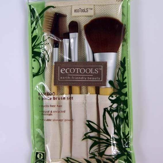   Natural Life Beauty Up New EcoTools BAMBOO Makeup Brush Set 6 pcs Kit
