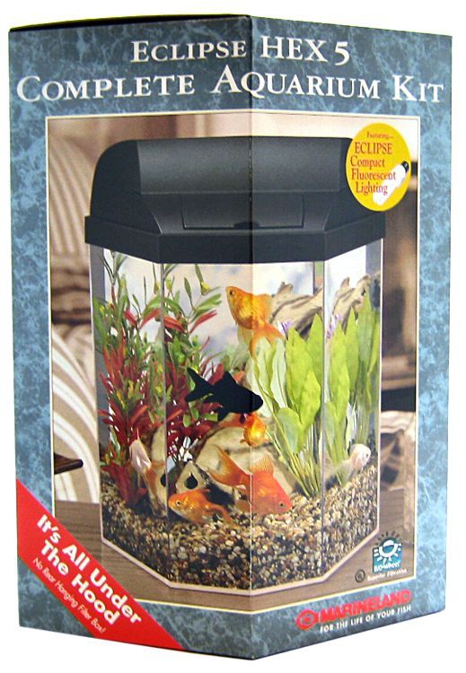 Marineland Eclipse Seamless Aquarium System 5 Gallons Hex Lots of 