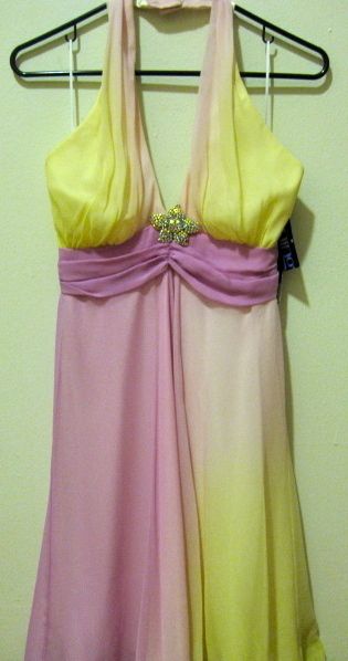 NWT ABS by ALLEN SCHWARTZ W/ SWAROVSKI CRYSTALS DRESS SIZE 4 PINK 