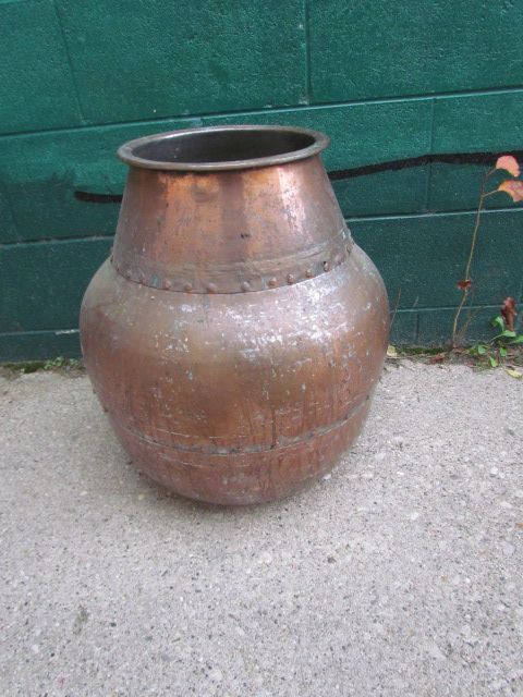   HAMMERED COPPER POT 20 WATER BASIN HUGE VASE VESSEL OTTOMAN ERA