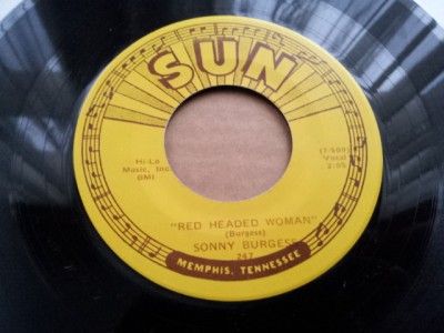 Sonny Burgess Red Headed Woman We Wanna Boogie Sun 247 Co Sleeve 