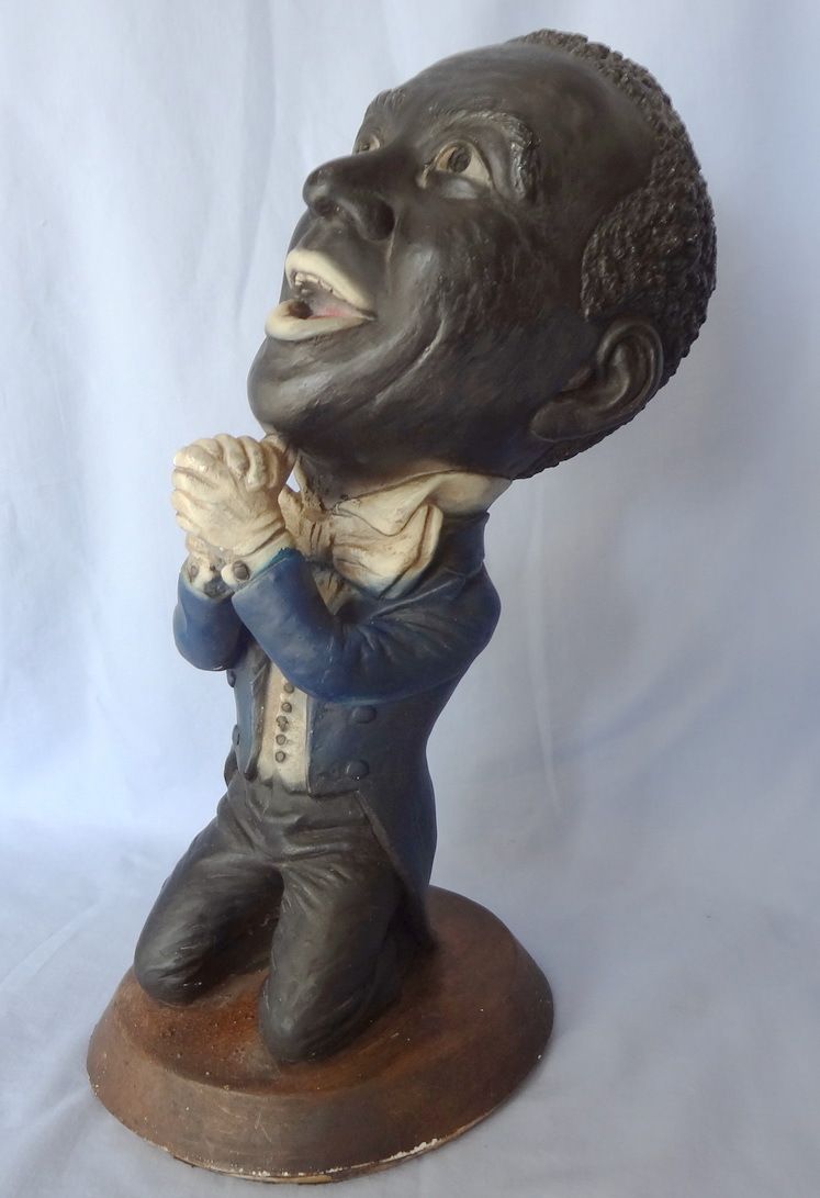 Chalkware Al Jolson 1973 Esco Statue Figurine Vintage