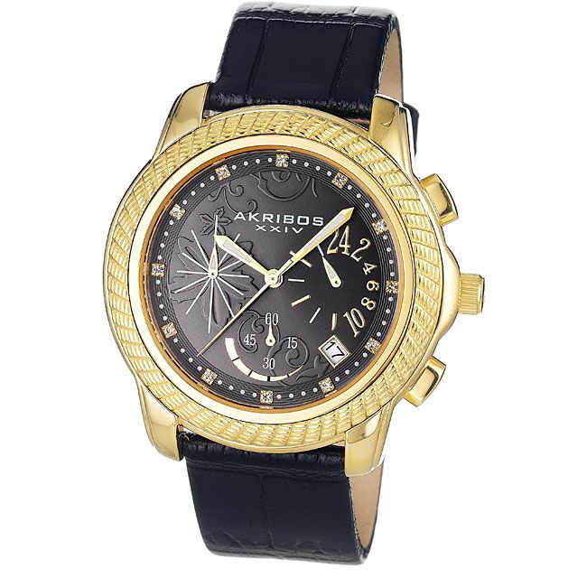 Akribos XXIV AK438G Mykonos Ultimate Quartz Chronograph Womens Watch 