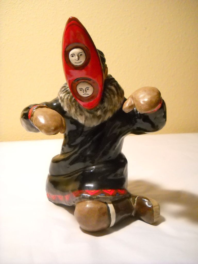 Vintage C Alan Johnson Alaskan Figurine Masked Dancer 1962 39