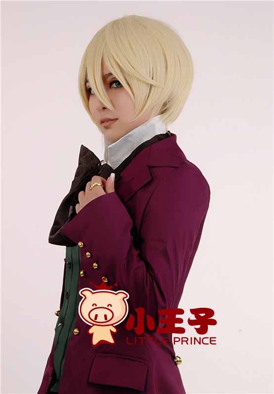 Alois Trancy Kuroshitsuji Short Blonde Straight Cosplay Hair Wig ML143 