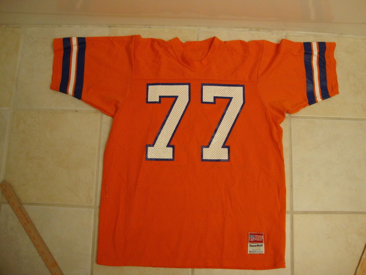 Vintage NFL RARE Denver Broncos Lyle Alzado Sand Knit MacGregor Jersey 
