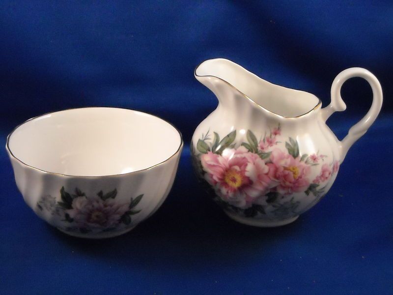 Allyn Nelson Small China Creamer Sugar Set England