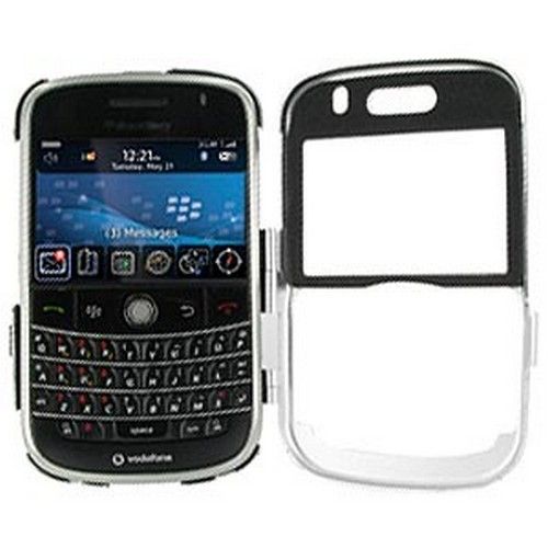 Amzer Aluminum Case Silver for Blackberry Bold 9000 Hard Plastic Lock 