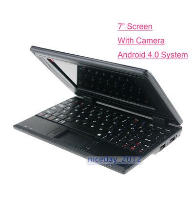 New 7 Mini Android 4 0 Netbook Laptop Notebook with Camera WiFi Via 