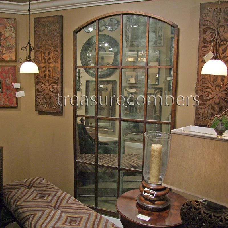 Huge Metal Floor Wall Mirror Amiel Arch Ballard Designs