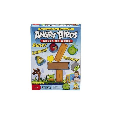 Angry Birds Knock on Wood Board Game New by Mattel Play The Game in 