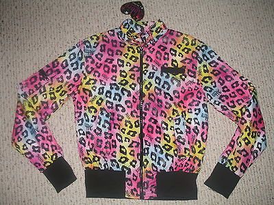 NWT $68 Junior Girls S Small ABBY DAWN Avril Lavigne JACKET Neon Pop 