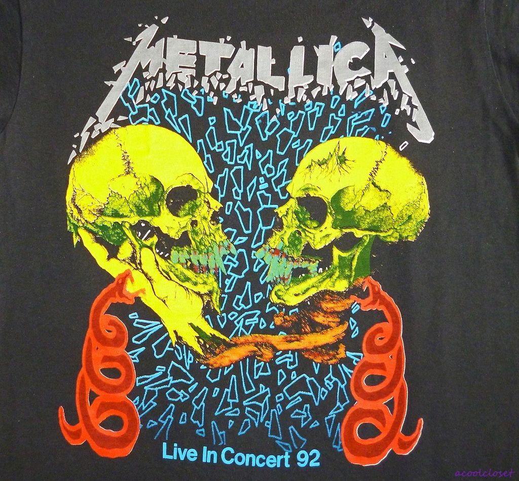Metallica Vintage 90s T Shirt Concert Sad But True Black Tour 1992