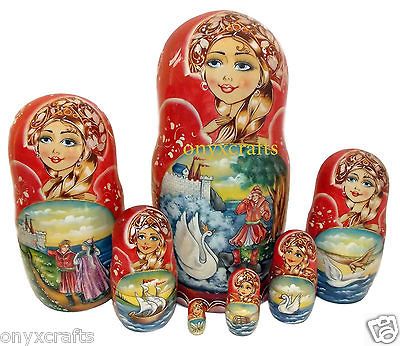 swan princess set of seven russian nesting dolls time left