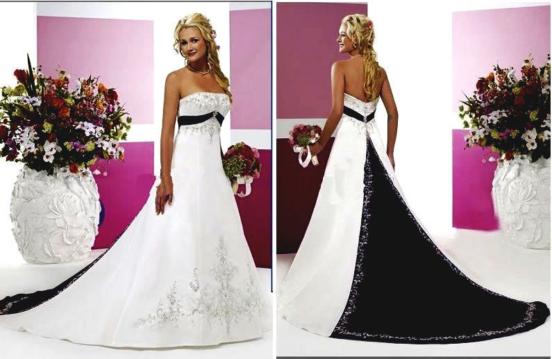 black and white wedding dress in Wedding & Formal Occasion